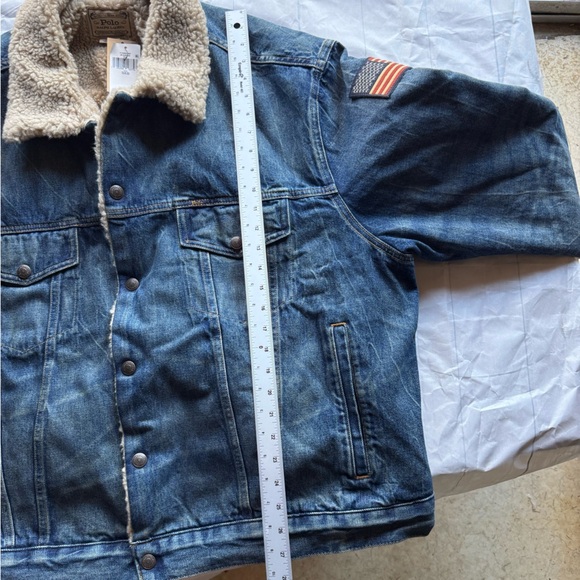 Polo Ralph Lauren Men’s Big And Tall 3XB Sherpa Lined Denim Jacket USA Patch - Picture 13 of 15